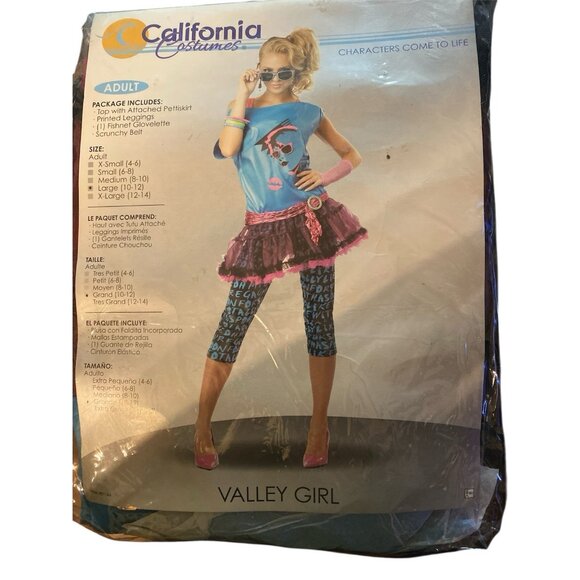 California Costumes Valley Girl Halloween Cosplay Women Large 10-12 NEW - Picture 1 of 2